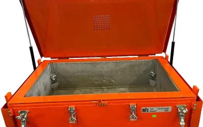 LiioBox Orange – Ladungsträger für defekte Lithium-Ionen Batterien